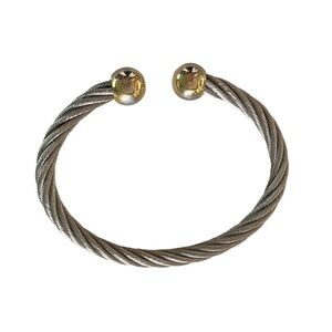 Silver Gold Cable Bracelet David Yurman Style